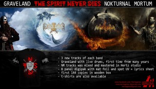 GRAVELAND / NOKTURNAL MORTUM "The Spirit Never Dies" Split CD